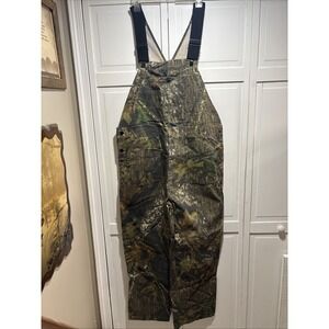 Field Staff Mossy Oak Overalls Size L 38Waist Camoflouge Bibs. Deer Hunting